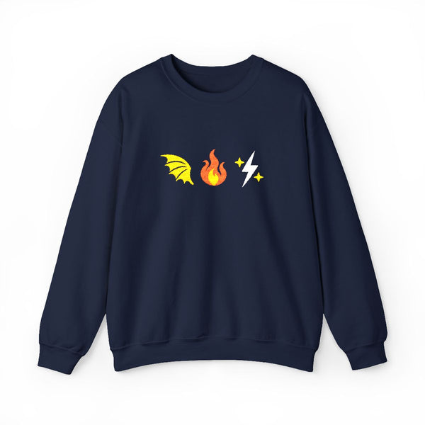 Empyrean Verse Embroidered Sweatshirt in Navy