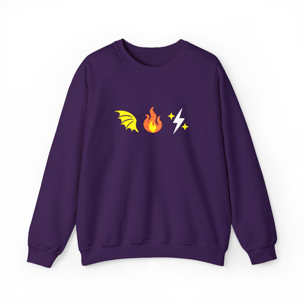 Empyrean Verse Embroidered Sweatshirt in Purple