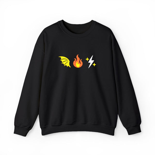 Empyrean Verse Embroidered Sweatshirt in Black