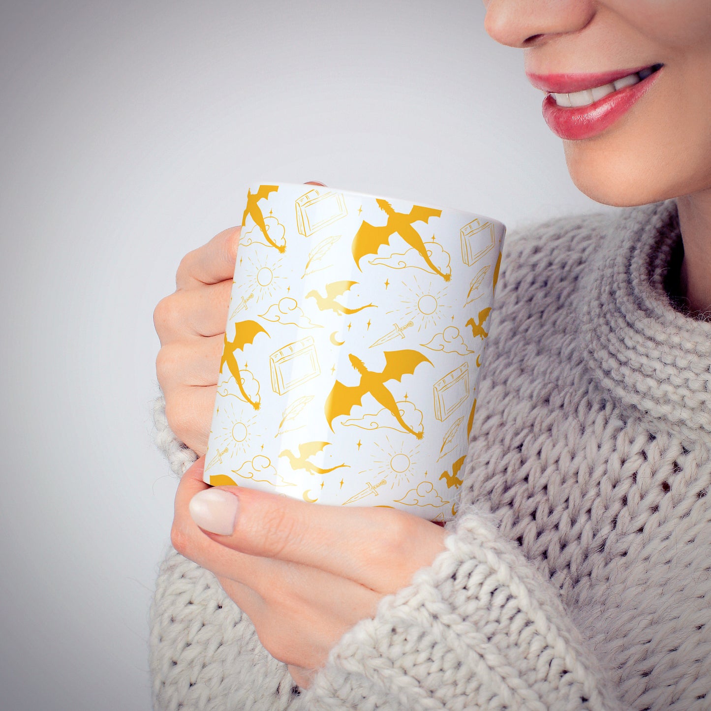 💛 "Golden Wings Mug – Elevate Your Morning Brew with a Fantastical Flair!" 🐉✨