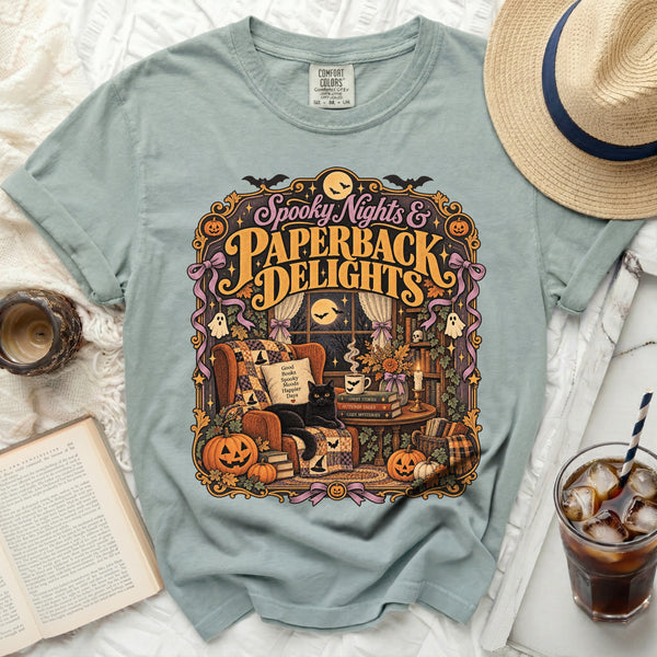 Paperback Delights Tee in Bay