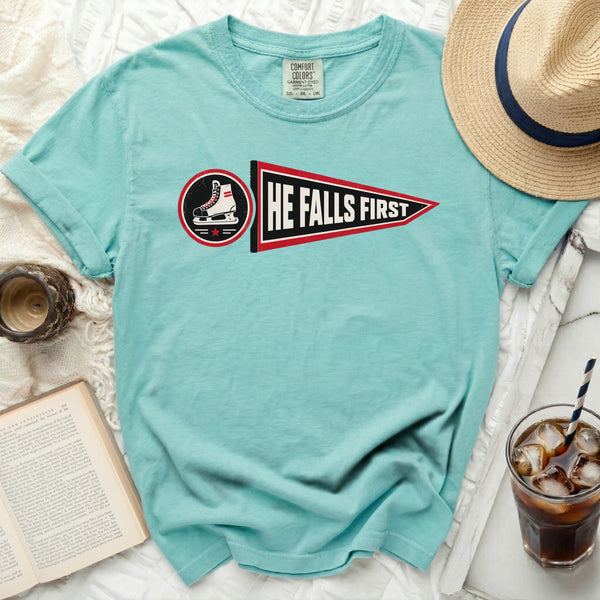 He Falls First Vintage Tee in Island Reef