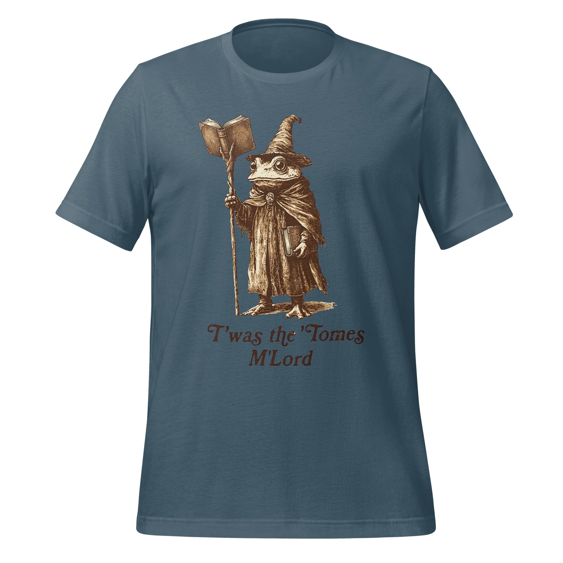 Medieval Frog Wizard with Tomes T-shirt