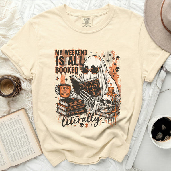 Spooky Reader Ghost Tee in Ivory
