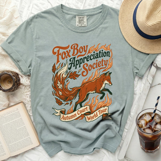 Fox Boy Appreciation Society Autumn Court World Tour graphic tee.