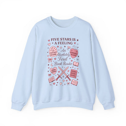 Five Stars Is A Feeling Absolutely Feral Book Reader Sweatshirt - MagicMerchEmporium