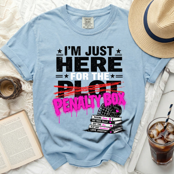 Penalty Box Drama Hockey Tee in Chambray