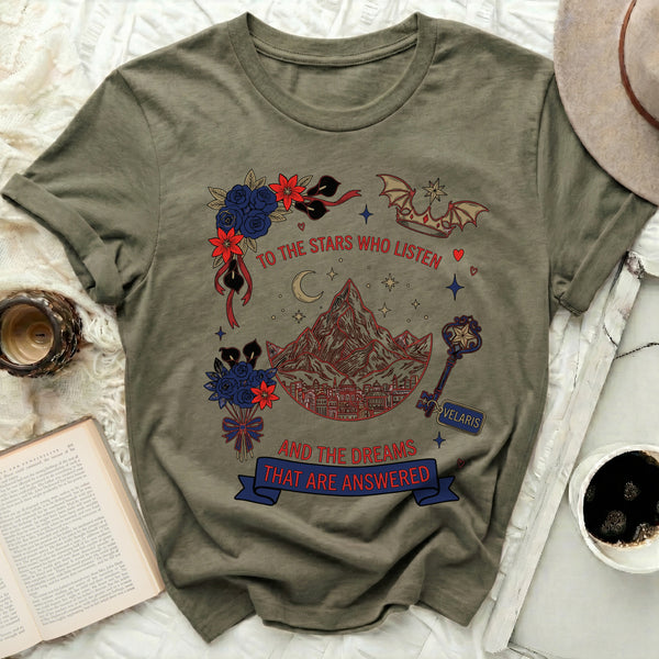 Velaris City Key Tee in Military Green