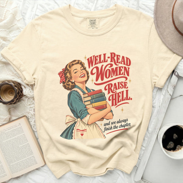 Well Read Women Tee in Ivory