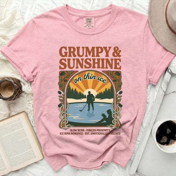 Grumpy & Sunshine Ice Rink Romance Tee in Blossom