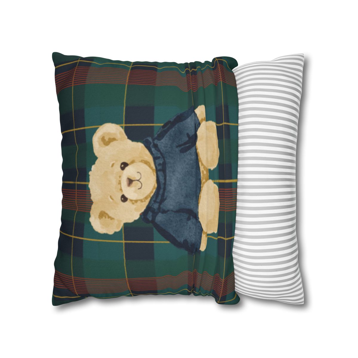 Adorable Teddy Bear Lumbar Throw Pillow Decor Accessory