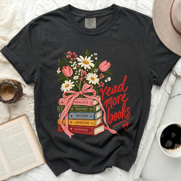 Read More Books Book Tee in Black