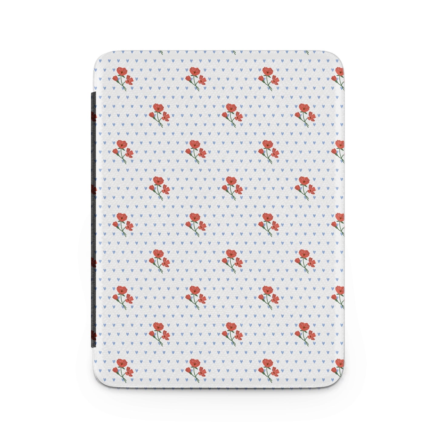 Elegant Red Rose and Heart Pattern Design Cover