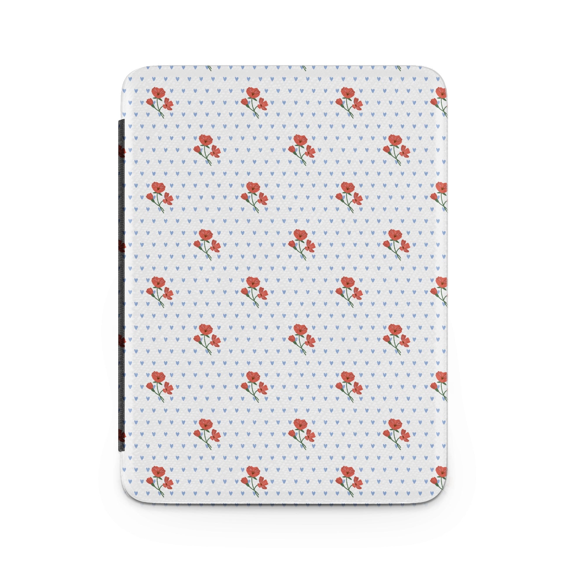 Elegant Red Rose and Heart Pattern Design Cover