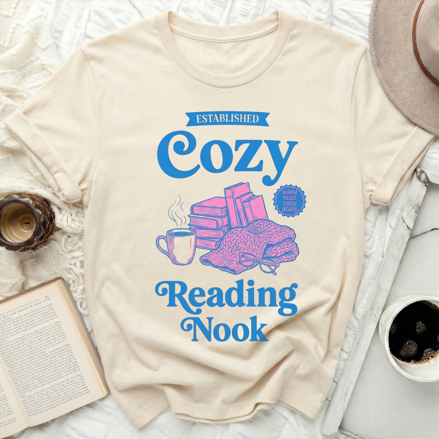 ESTABLISHED Cozy Reading Nook Warm Hugs Good Reads product type
Cozy Reading Nook
Established Cozy
Reading Lover
Bookworm Apparel
Warm Hugs
Good Reads
Reader Gift
Bookish Style
Literary Shirt
Comfort Tee
Hygge Fashion
Relaxing Vibe
Library Theme
Book Club Gear
Avid Reader
Retro Graphic
Vintage Inspired
Book Stack Design
Coffee Lover
Book Nook