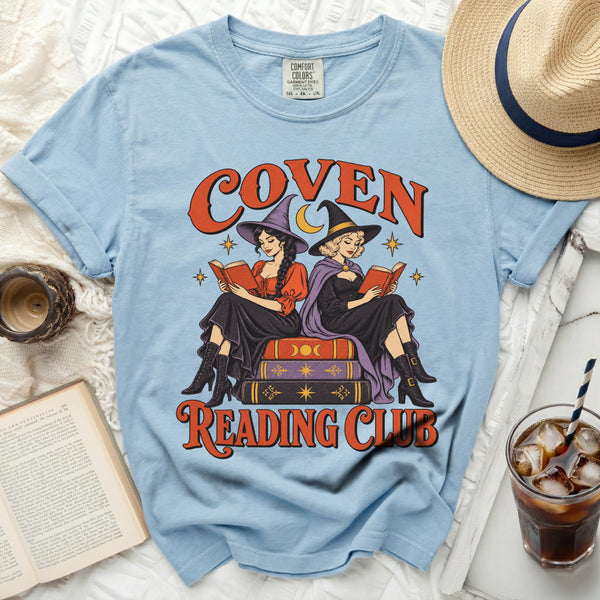 Coven Reading Club Tee in Chambray