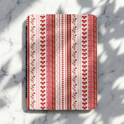 Vibrant Red and Pink Patterned Decorative Tray