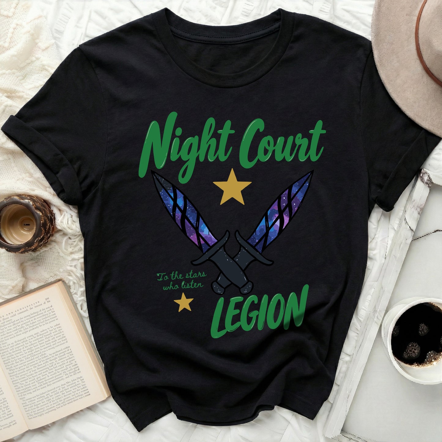 Night Court To the stars who listen LEGION product type
Night Court
Stars Listen
LEGION
ACOTAR
SJM
Sarah J Maas
Fantasy Book
Book Lover
Bookish
Fae
Rhysand
Feyre
Velaris
Daggers
Galaxy Print
Magic
Reading Community
Fandom Merchandise
Literary Apparel
Book Club Gift