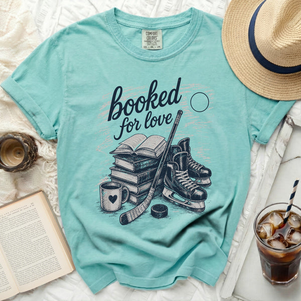Booked For Love Hockey & Bookworm Tee in Island Reef
