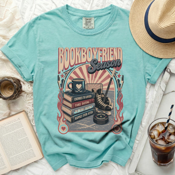 Bookboyfriend Season Hockey Tee in Island Reef