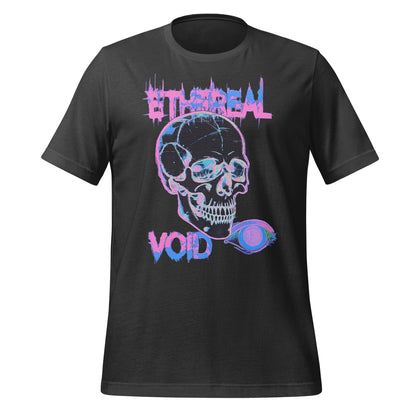 Ethereal Void Skull Art Graphic Print T-shirt