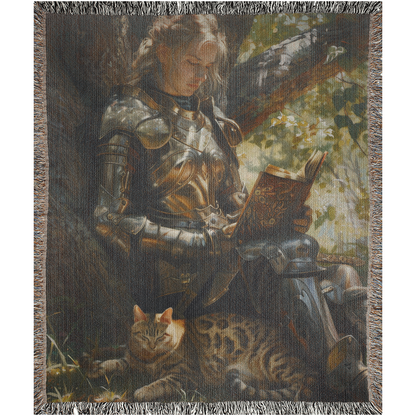 🛡️ Medieval Bengal Cat Warrior Blanket