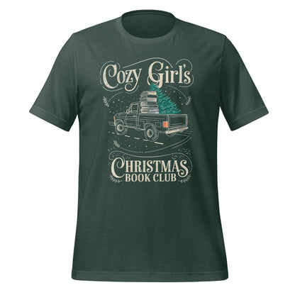 Cozy Girl's Christmas Book Club T-shirt