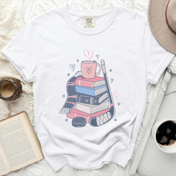 Cozy Study & Rink Vibes Tee in White