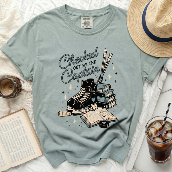 Captain's Checkmate Hockey Fan Tee in Bay