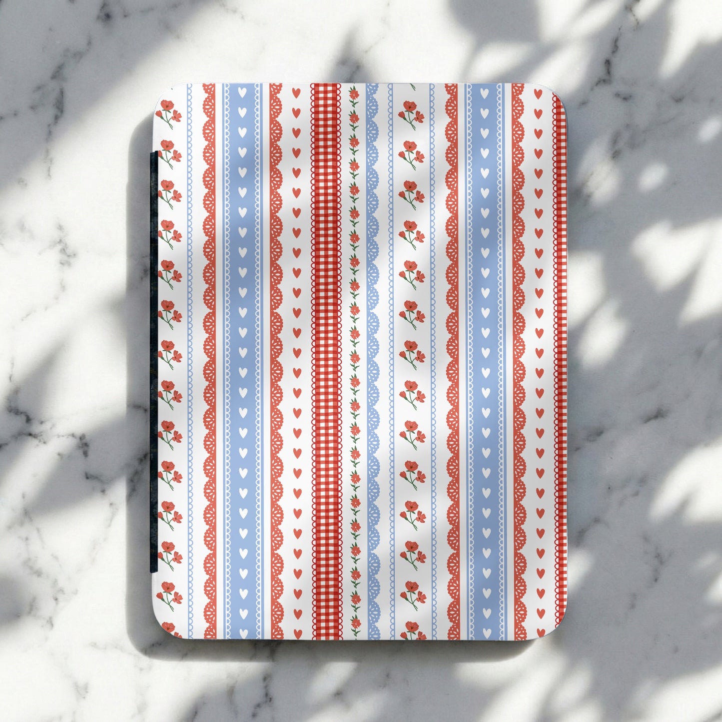 Floral Stripes and Hearts Design Decorative Product