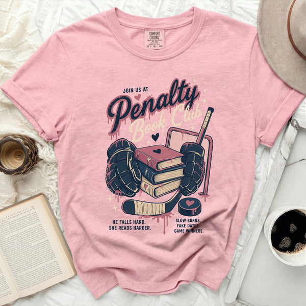 Penalty Book Club Hockey Tee in Blossom
