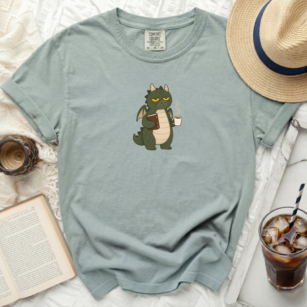 Bookish Dragon Tee in Bay