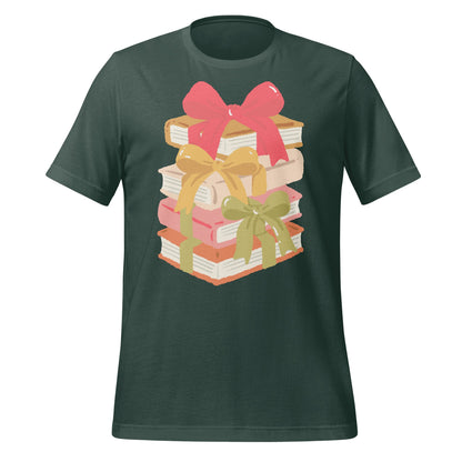 Stacked Books with Bows Graphic Tee