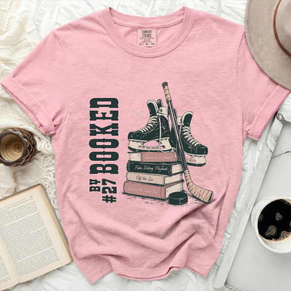 Booked for Hockey Romance Tee in Blossom