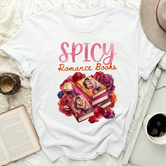 Spicy Romance Books Design on a Comfortable T-Shirt
