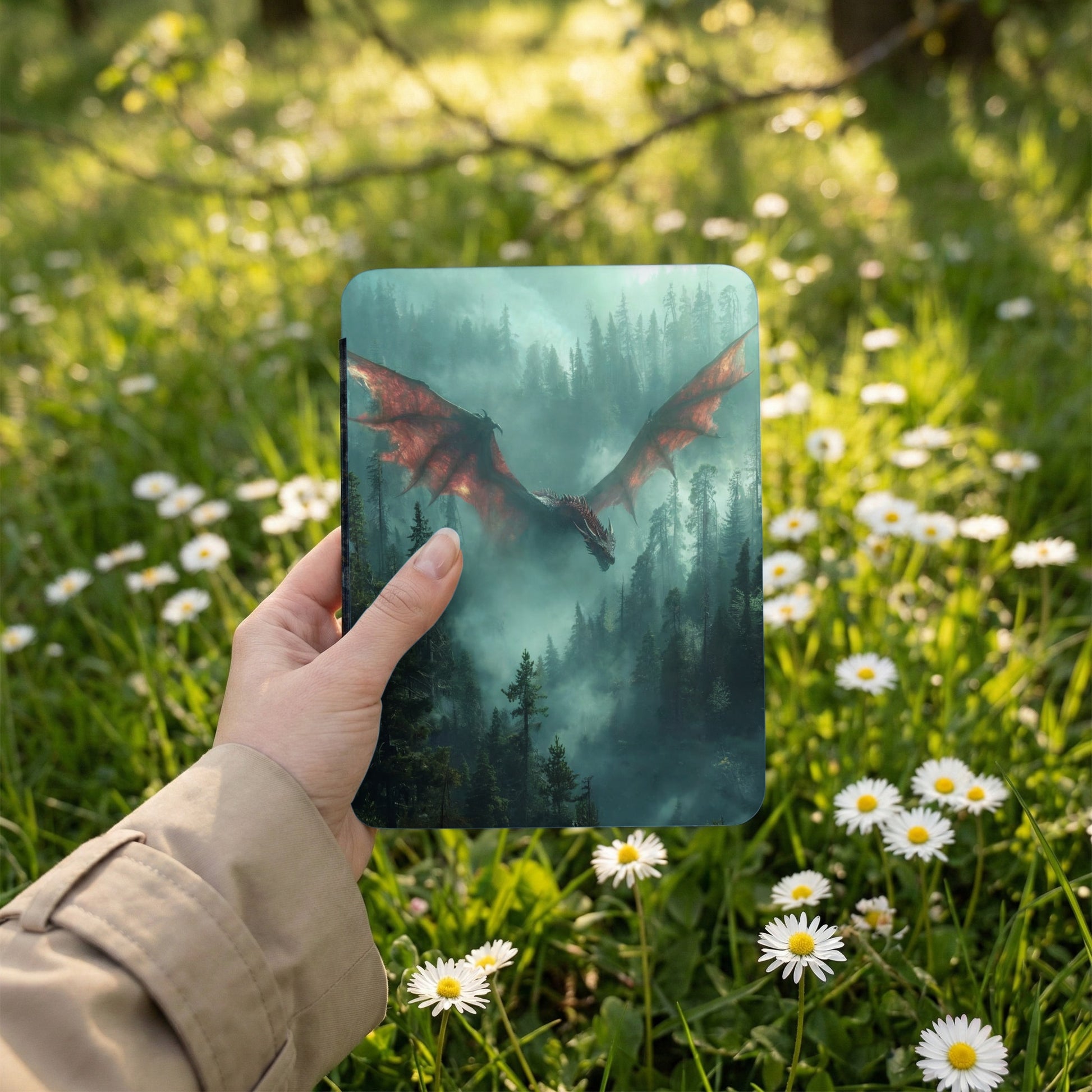 Majestic Red Dragon Misty Forest Fantasy product type