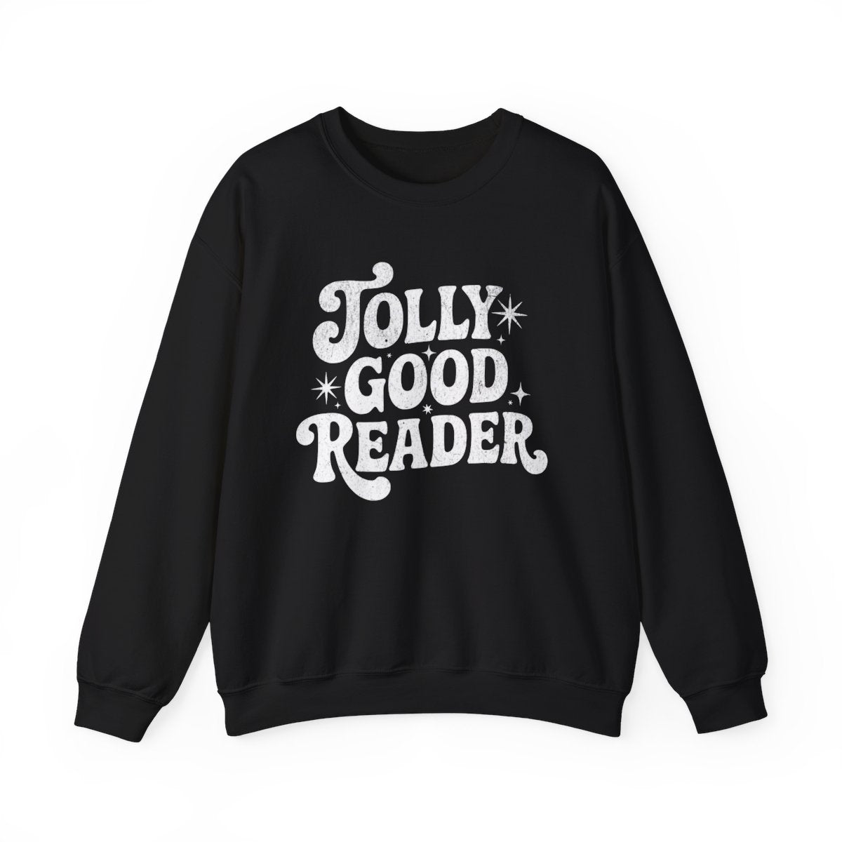 Jolly Good Reader Sweater with Stylish Typography Design