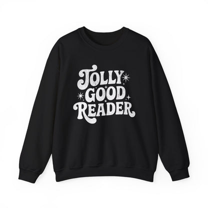 Jolly Good Reader Sweater with Stylish Typography Design