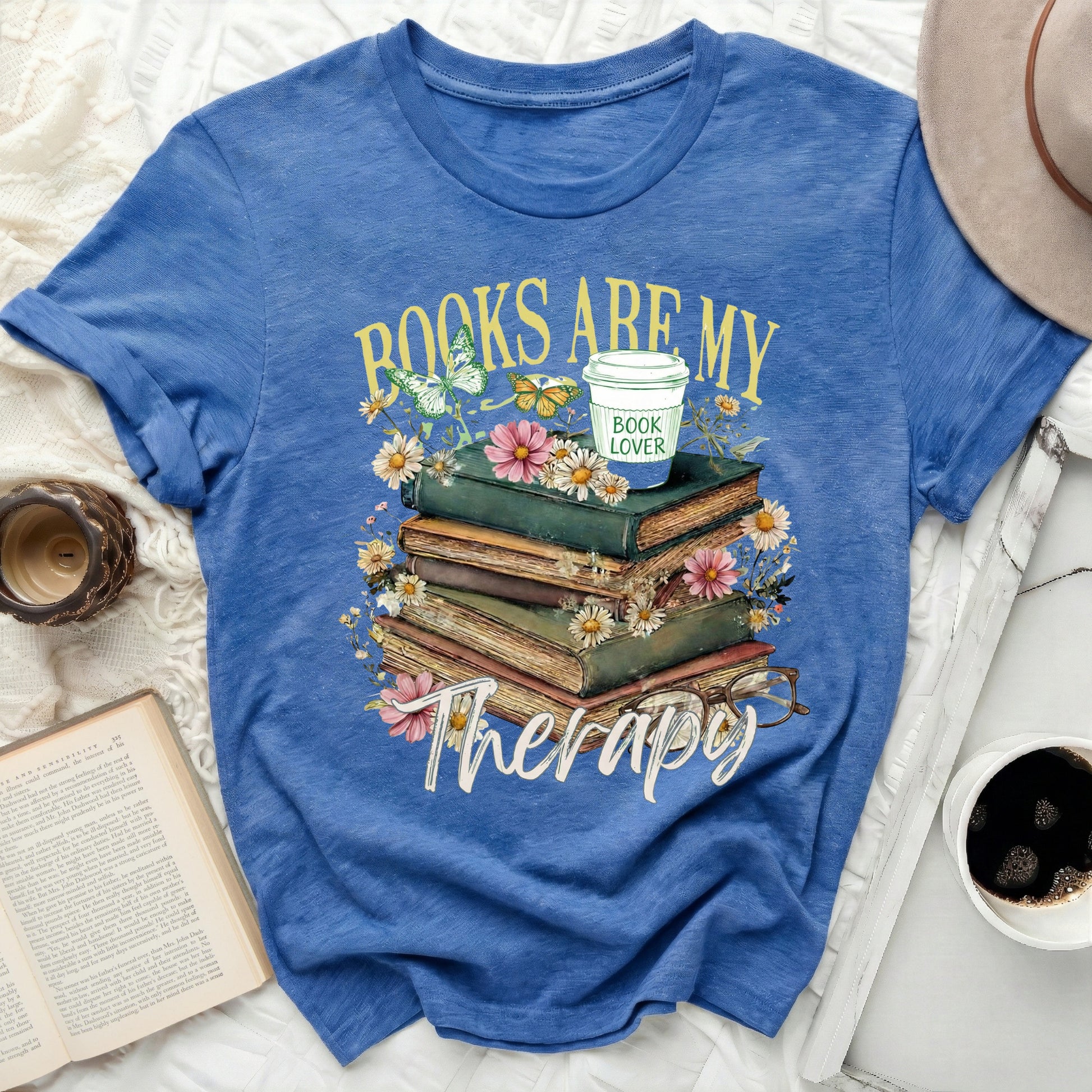 Books Are My Therapy Graphic T-Shirt