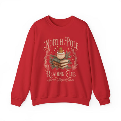 North Pole Reading Club Where Magic Begins Sweatshirt