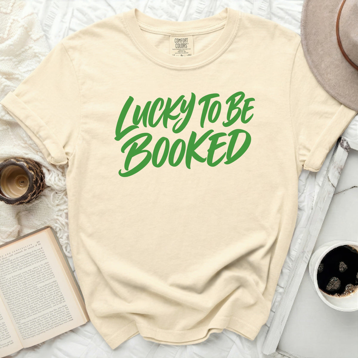 Lucky To Be Booked Tee