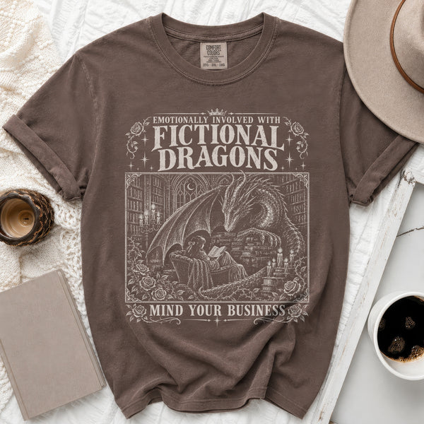 Fictional Dragons Tee in Espresso