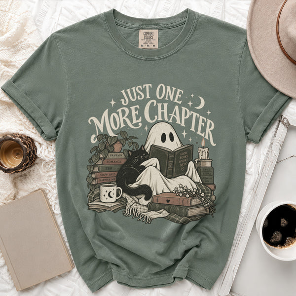 Sleepy One More Chapter Tee in Moss