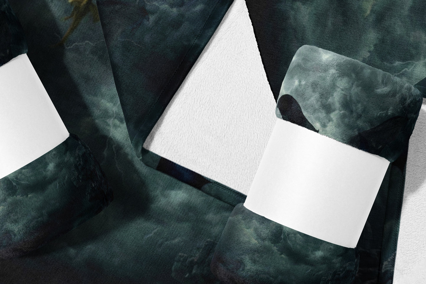 Cloudy Night Sky Themed Bed Sheet Set