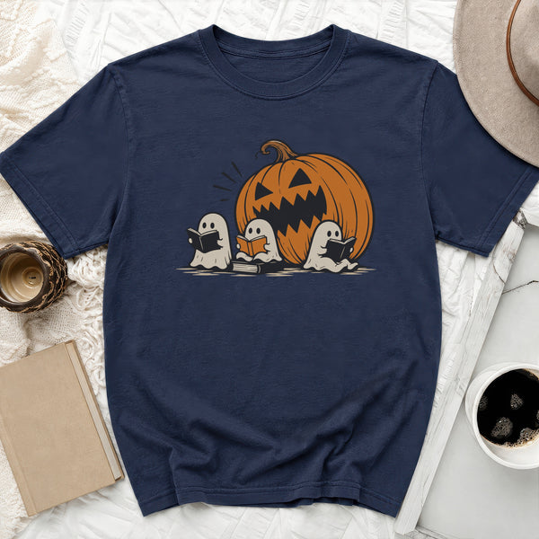Bookish Spooky Book Club Tee in True Navy