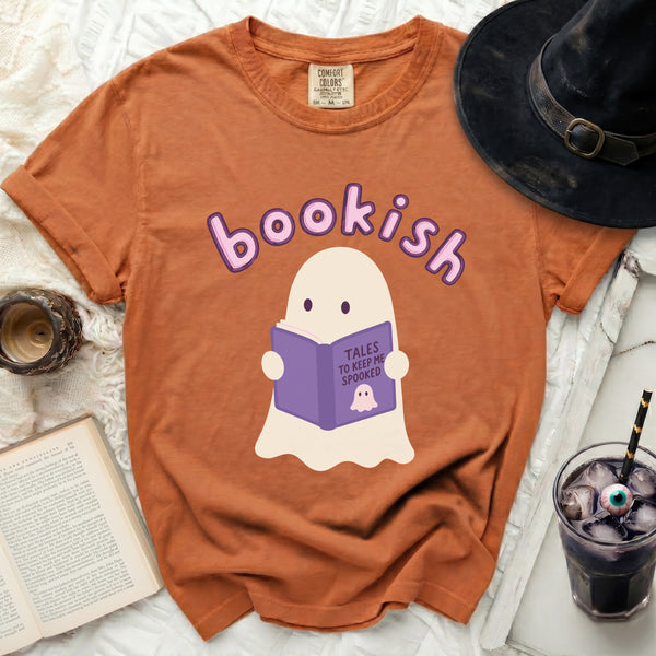 Bookish Ghost Tee in Yam