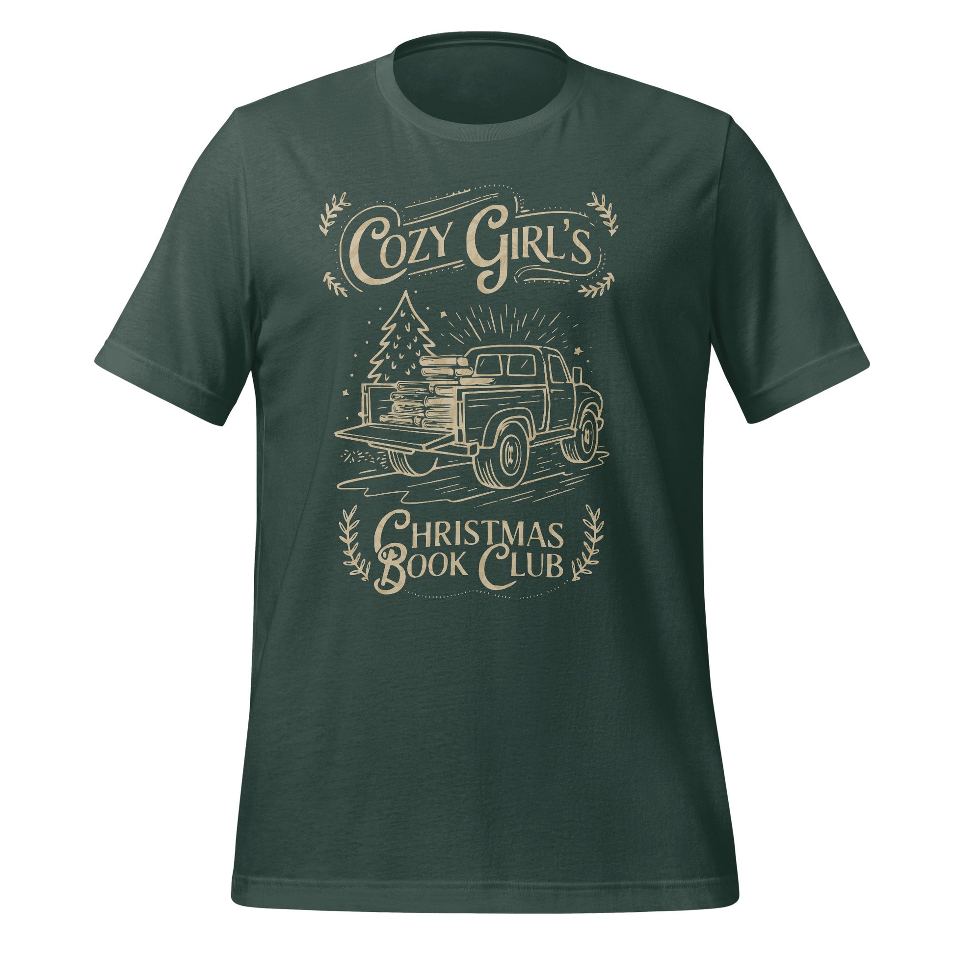 Cozy Girl's Christmas Book Club T-Shirt