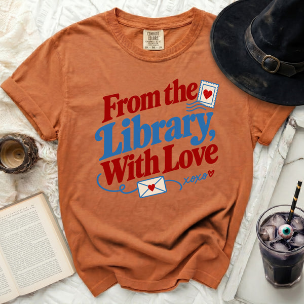 Library Love Letter Tee in Yam