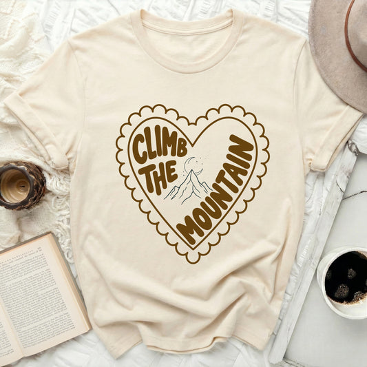 CLIMB THE MOUNTAIN Heart Design Inspirational product type