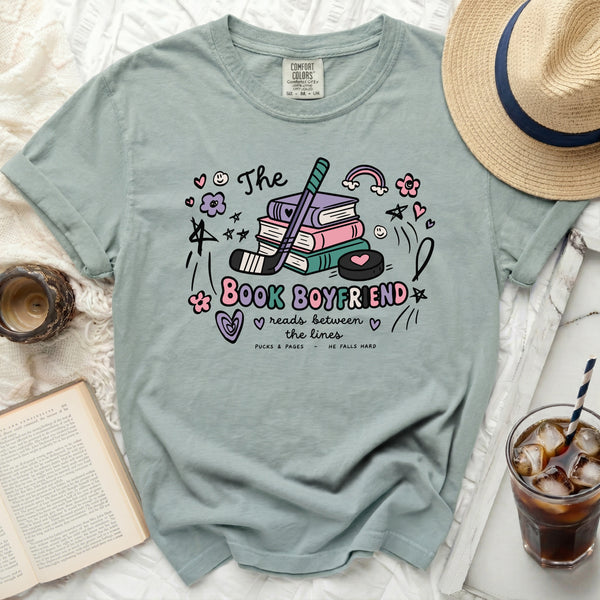 The Book Boyfriend Tee in Bay